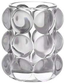 Свічник скляний Ancient Glass "Bubbles" Ø6.5х10см, сіре скло