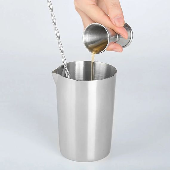 Смесительный стакан для коктейлей Bar House из нержавеющей стали Mixing glass 500 мл Серебристый | Зображення 6