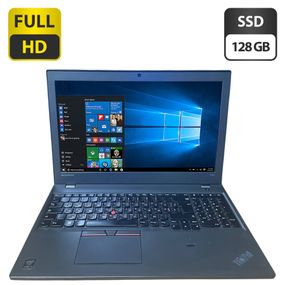 Ноутбук Lenovo ThinkPad T550 / 15.6" (1920x1080) IPS / Intel Core i5-5300U (2 (4) ядра по 2.3 - 2.9 GHz) / 8 GB DDR3 / 128 GB SSD / Intel HD Graphics 5500 / WebCam б/в