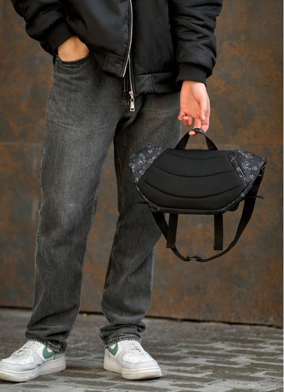 Чоловіча сумка бананка Sambag Dynamicdart чорна 38 × 21 × 7 см (80411702m) | Зображення 1