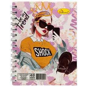 Блокнот А6 АП-1710, 40 листов, пружина сбоку Вид 2