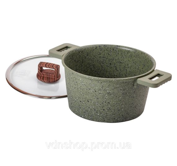 Алюмінієва каструля об'ємом 5,3 л з кришкою Ø 24 см з антипригарним покриттям MGC HP-4-446GR | Зображення 1