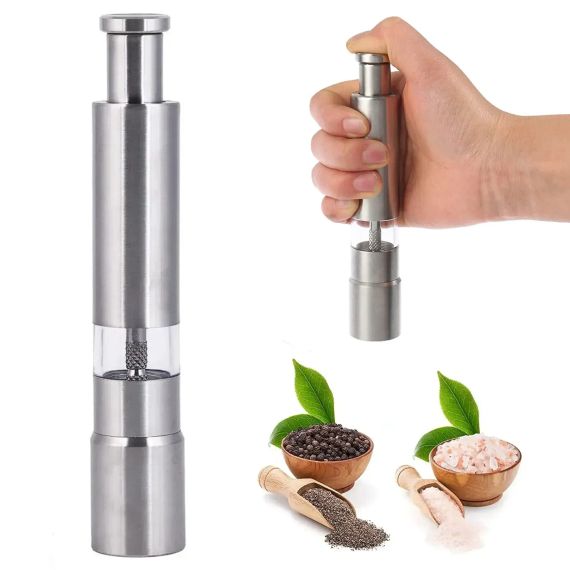 Ручний подрібнювач для солі та перцю з нержавіючої сталі, XL-552 / Механічний млин для спецій | Зображення 4