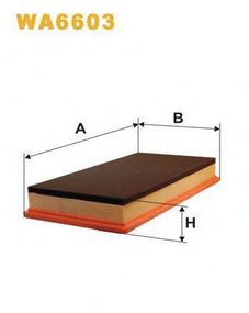 Фільтр повітряний WA6603AP0033 (вир-во WIX-FILTERS) WIX FILTERS WA6603 на JEEP WAGONEER (XJ)