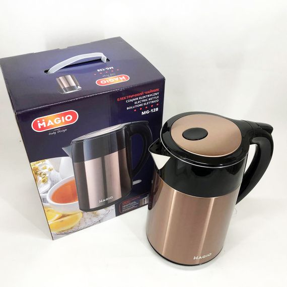 Потужний чайник для кип'ятіння, Чайник електричний домашній, Електрочайник сталь, Гарний електрочайник YA-96 | Зображення 8