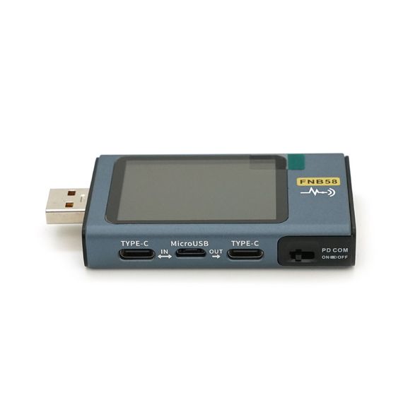 USB тестер Fnirsi FNB58 напруги (4-28V) та струму (0-7A), Bluetooth, Box | Зображення 3