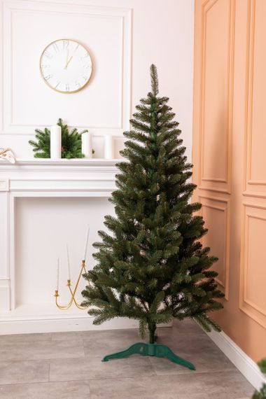 Штучна ялинка «Різдвяна ніч» 1,8 м – преміум-якість, реалістичний вигляд, зелена ялинка з ПВХ на підставці | Зображення 6