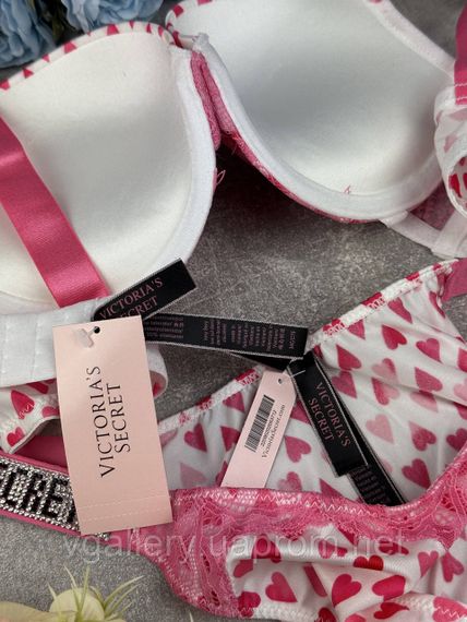 Жіночий комплект Victoria's Secret, комплект зі стразами та мереживом, жіночий комплект Вікторія Сікрет — Новинка 2026 80В, Білий | Зображення 1