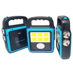 Фонарь прожектор USB с солнечной панелью и повербанком Solar LED light HS-8020 / Аккумуляторный фонарик