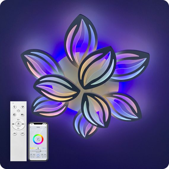 Люстра світлодіодна 517 Light 3color з пультом 180Вт Білий (02115) | Зображення 7