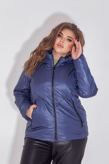 Жіноча демісезонна куртка, арт. 1008, темно синій | Зображення 8