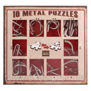 Набор головоломок 10 Metall Puzzles red Eureka 3D Puzzle 473358, 10 головоломок | Зображення 2