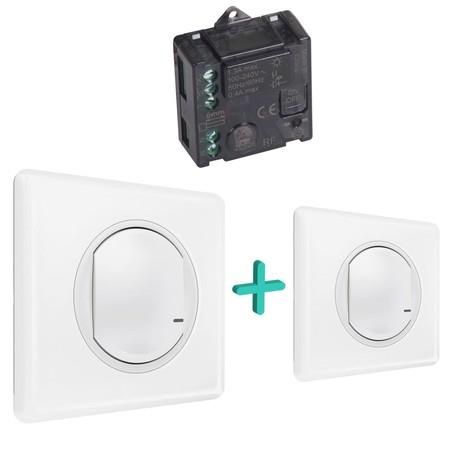 Celiane with NETATMO. Набор упр. освещением (микро.реле + 2 smart-выключателя). Белый (067777)
