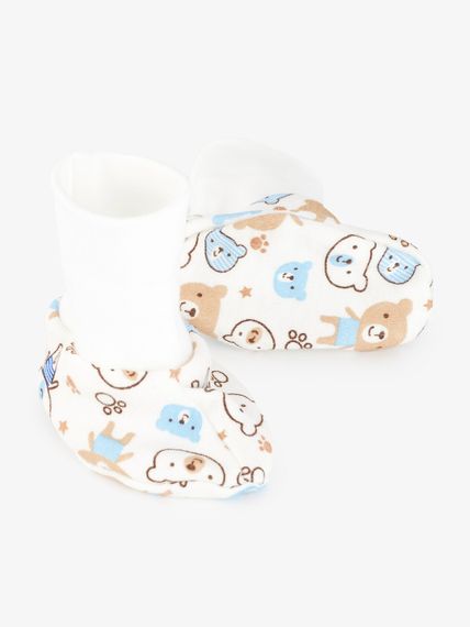 Пінетки для немовлят на манжеті Мишки 916-1мк 0-3 місяці Білий shop (4821836472962) | Зображення 1