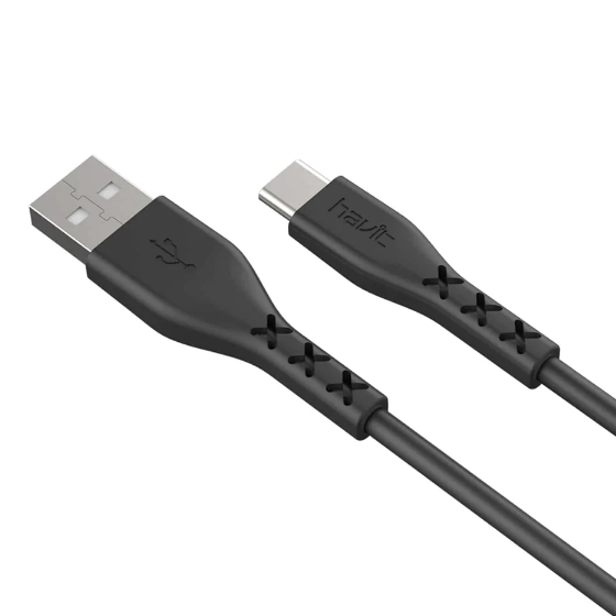Кабель USB Type-C Havit HV-H68 2,0A 1,8 м чорний | Зображення 2