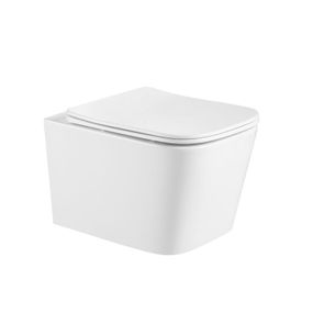 Унітаз підвісний Qtap Crow безободковий з сидінням Soft-close QT05335171W