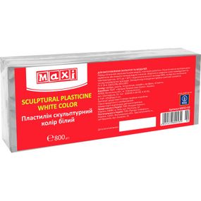 Пластилин Maxi скульптурный белый 800 г (MX60253-02)