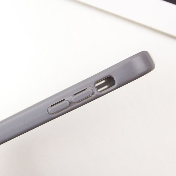 TPU чехол Transparent + Colour 1,5mm для Apple iPhone 14 (6.1") Grey | Зображення 4