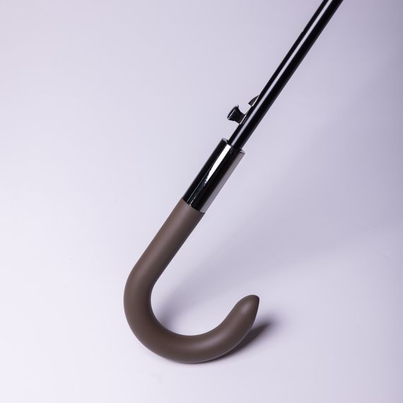 Класична парасолька-тростина напівавтомат з поліестеру 16 спиць діаметр 117 см Сірий HP-23-4G | Зображення 1