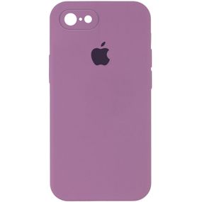 Чохол Silicone Case Square Full Camera Protective (AA) для Apple iPhone 6/6s (4.7") Ліловий / Lilac Pride