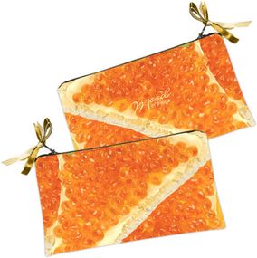 Косметичка жіноча Бутерброд с красной икрой 20х12 см (K_KD006)