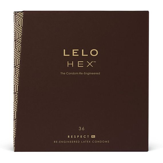 Презервативы LELO HEX Condoms Respect XL 3 Pack, тонкие и суперпрочные, увеличенный размер