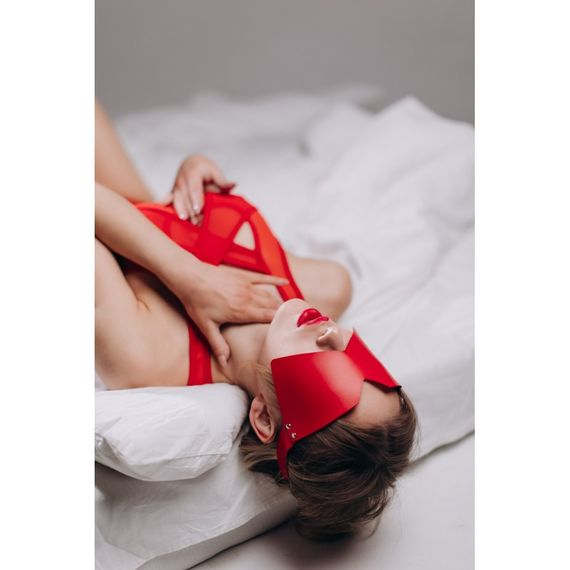 Маска на глаза MD3 RED полиуретан Sex Aura | Зображення 3