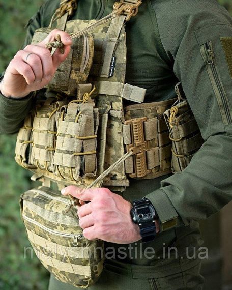Плитоноска 4 точки быстрый сброс ONYX  Single sword пиксель ПП7561 | Зображення 5