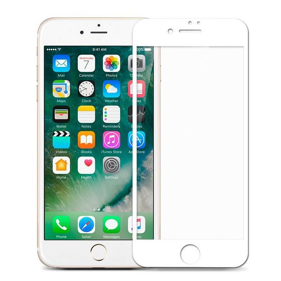 Full Cover защитное стекло для iPhone 7 / iPhone 8 4.7" - White