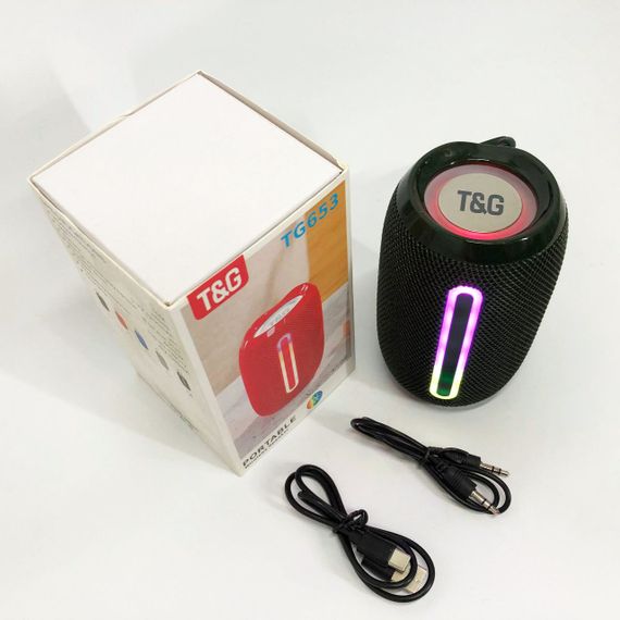 Портативна Bluetooth-колонка TG653 USB з ремінцем. RK-191 Колір: зелений | Зображення 9