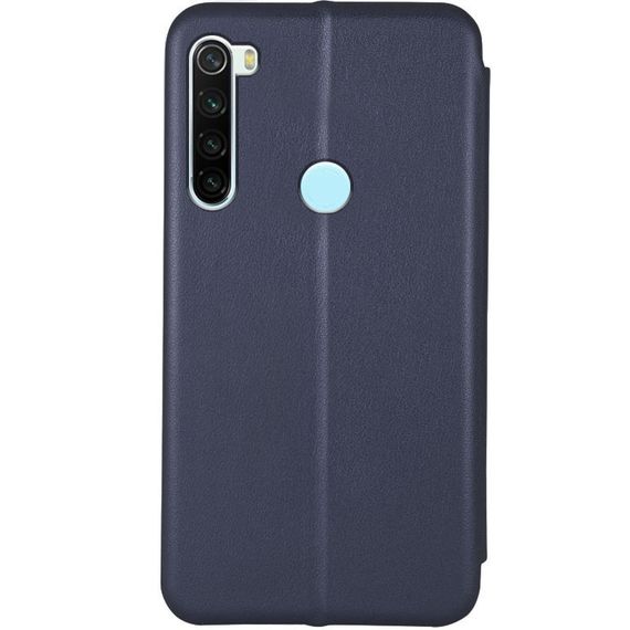 Шкіряний чохол (книжка) Classy для Xiaomi Redmi Note 8 / Note 8 2021 Слот для візитки, Темно-синій | Зображення 2