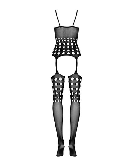 (SALE) Бодістокінг Obsessive Bodystocking G310 S/M/L, топ, панчохи, підв’язки, круглі вирізи Sex Aura | Зображення 6