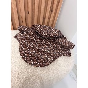 Брендовая зимняя курточка для собак BURBERRY велюровая c капюшоном, коричневая