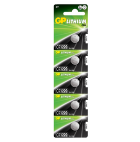 Батарейка CR1220 (бл-5шт) GP Lithium Button Cell