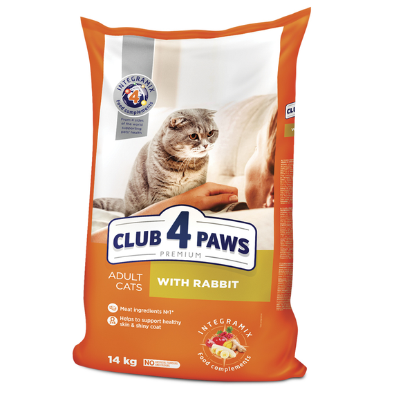 Сухий корм Club 4 Paws Premium Adult Cats Rabbit для дорослих котів, з кроликом 14 кг