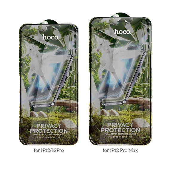 Захисне скло HOCO Full screen HD privacy protection tempered glass set for iP12 Pro Max (25PCS)(G11) Black | Зображення 5