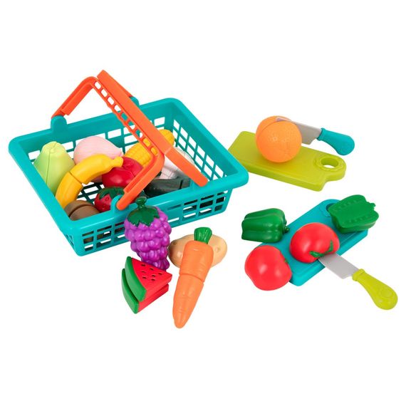 Игровой набор "Овощи-Фрукты на липучках" Battat Lite BT4743Z, 37 предметов | Зображення 1