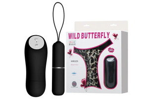 Вибростимулятор клитора с пультом д/у и стрингами Wild Butterfly Sex Aura