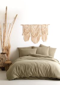 Постельное белье Limasso Stonewashed Ranforse 200 х 220 см Akdeniz Yesili