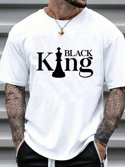 Футболка мужская с принтом повседневная S Белая