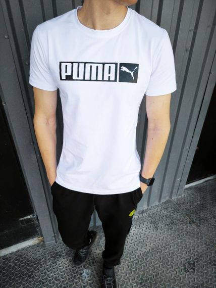 Чоловіча футболка Puma білі | Зображення 1