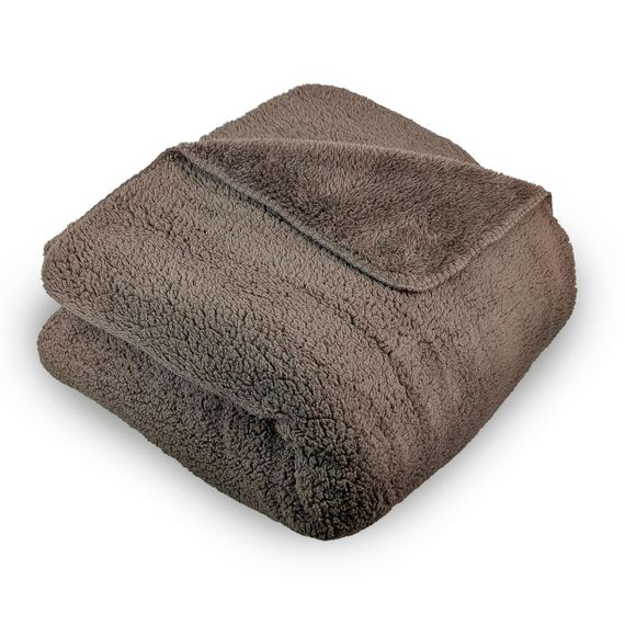 Плед-ковдра з шерпи та флісу какао Love You 150 x 200 см | Зображення 5