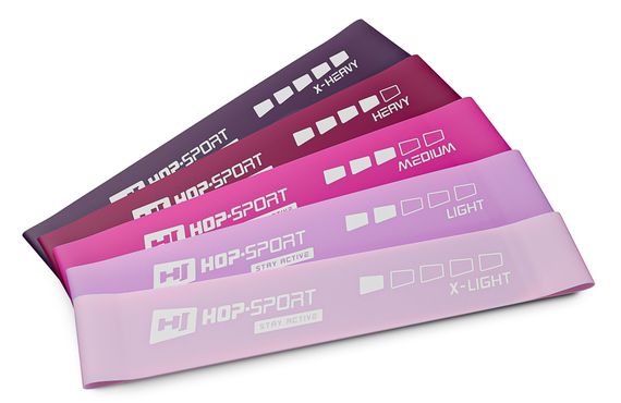 Набір резинок для фітнесу Hop-Sport 600x50мм HS-L650RLP рожевий | Зображення 3