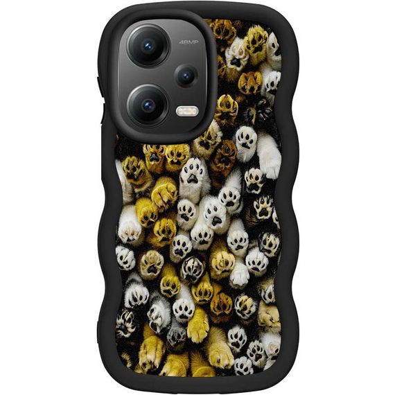 Чехол TPU Cloudy Pictures для Xiaomi Poco X5 5G / Redmi Note 12 5G Paws