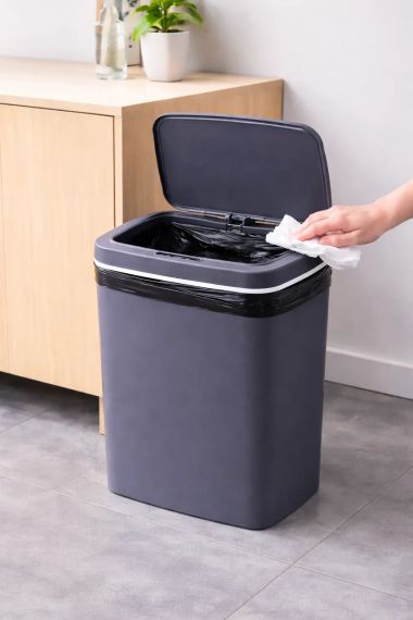 Ведро для мусора со смарт-датчиком приближение Smart trash can 10 л Синий
