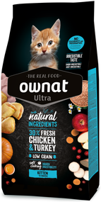 Сухий корм Ownat Ultra Курка та Індичка для кошенят - 0,4 кг