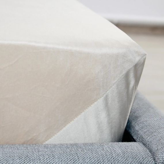Простынь-чехол на резинке двуспальная ТЕП Velour 2-04824_35032 180х200 см бежевая | Зображення 4