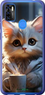 Чохол на ZTE Blade A7S 2020 Білий кіт "5646u-2454-2448"