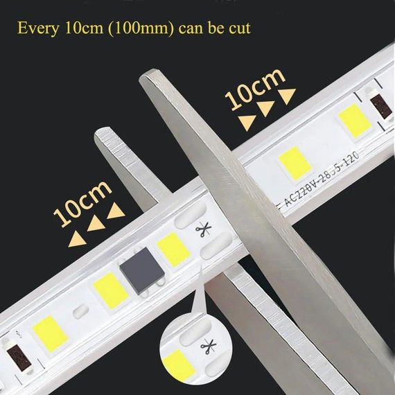 Світлодіодна LED стрічка PROLUM 2835\120 IP67 220V Series S Білий 5500-6000К | Зображення 5
