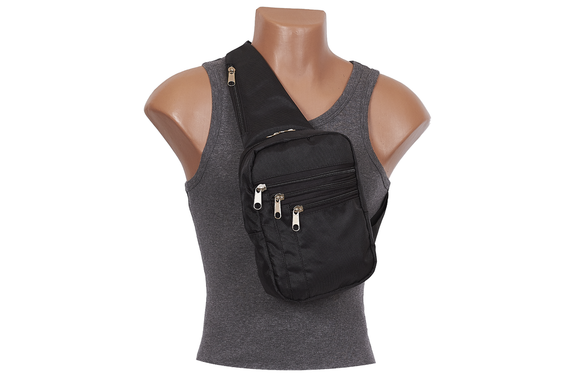 Сумка кобура для прихованого носіння пістолета, нагрудна, зі швидким доступом до зброї (водостійка, чорна) MAS | Зображення 1